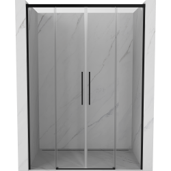 Mexen Rox Schiebetür 150 cm, transparent, schwarz - 8C2-150-002-70-00