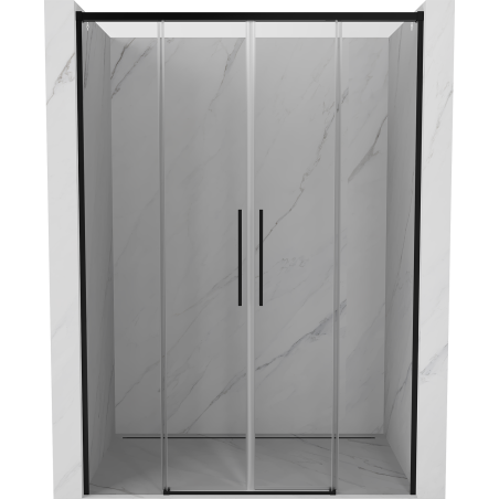 Mexen Rox Schiebetür 150 cm, transparent, schwarz - 8C2-150-002-70-00