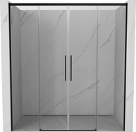 Mexen Rox Duo klizna tuš vrata 170 cm, transparentna, crna - 8C2-170-002-70-00