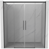 Mexen Rox Duo porta doccia scorrevole 190 cm, trasparente, nero - 8C2-190-002-70-00