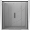 Mexen Rox Schiebetüren für Dusche 200 cm, transparent, schwarz - 8C2-200-002-70-00