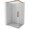 Mexen Rox Duo kabina prysznicowa rozsuwana 120 x 75 cm, transparent, różowe złoto - 8C2D-120-075-60-00
