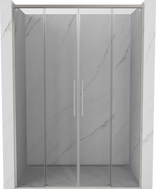 Mexen Rox Duo klizna vrata za tuš 140 cm, prozirna, brušeni nikal - 8C2-140-002-97-00