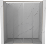Mexen Rox Duo klizna tuš vrata 180 cm, prozirna, brušeni nikal - 8C2-180-002-97-00
