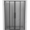 Mexen Rox Duo Sliding Shower Doors 160 cm, Black Frame, Black - 8C2-160-002-70-70