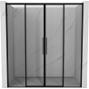 Mexen Rox Duo porte doccia scorrevoli 170 cm, cornice nera, nere - 8C2-170-002-70-70