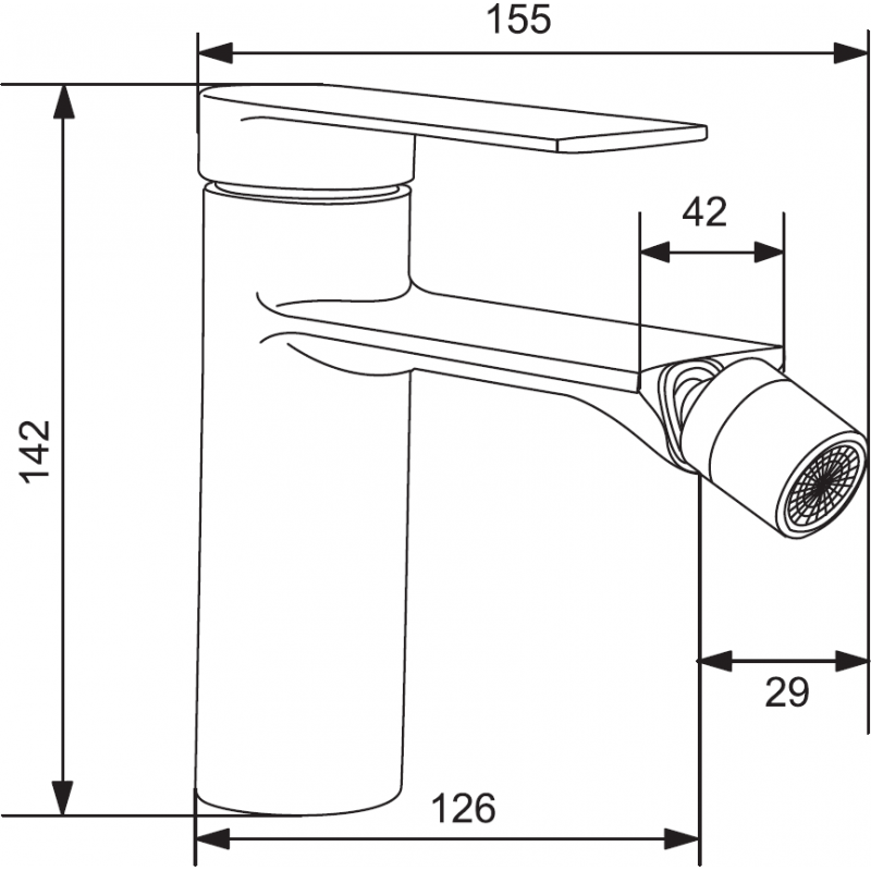Mexen Zero rubinetto bidet oro - 71120-50