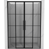 Mexen Rox Duo drzwi prysznicowe rozsuwane 140 cm, czarna kratka, czarne - 8C2-140-002-70-77