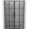 Mexen Rox Duschschiebetür 140 cm, schwarzes Gitter, schwarz - 8C2-140-002-70-77