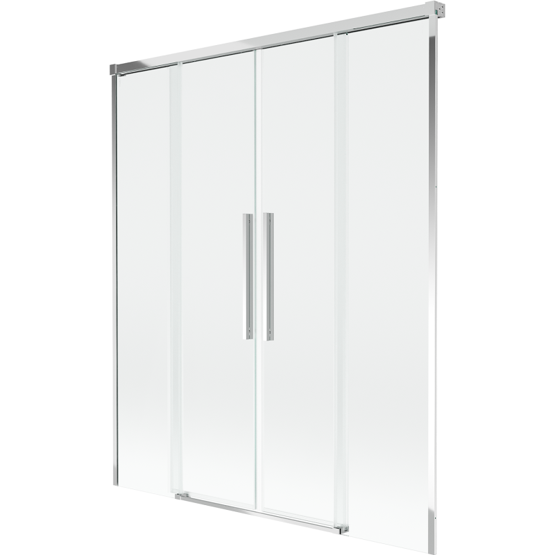 Mexen Rox Duschabtrennung für die Badewanne, 2-teilig, verschiebbar, 150 x 150 cm, transparent, Chrom - 8C9-150-002-01-00