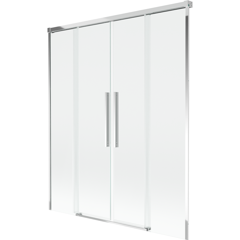 Mexen Rox parawan nawannowy 2-skrzydłowy rozsuwany 150 x 150 cm, transparent, chrom - 8C9-150-002-01-00