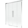 Mexen Rox parawan nawannowy 2-skrzydłowy rozsuwany 150 x 150 cm, transparent, chrom - 8C9-150-002-01-00