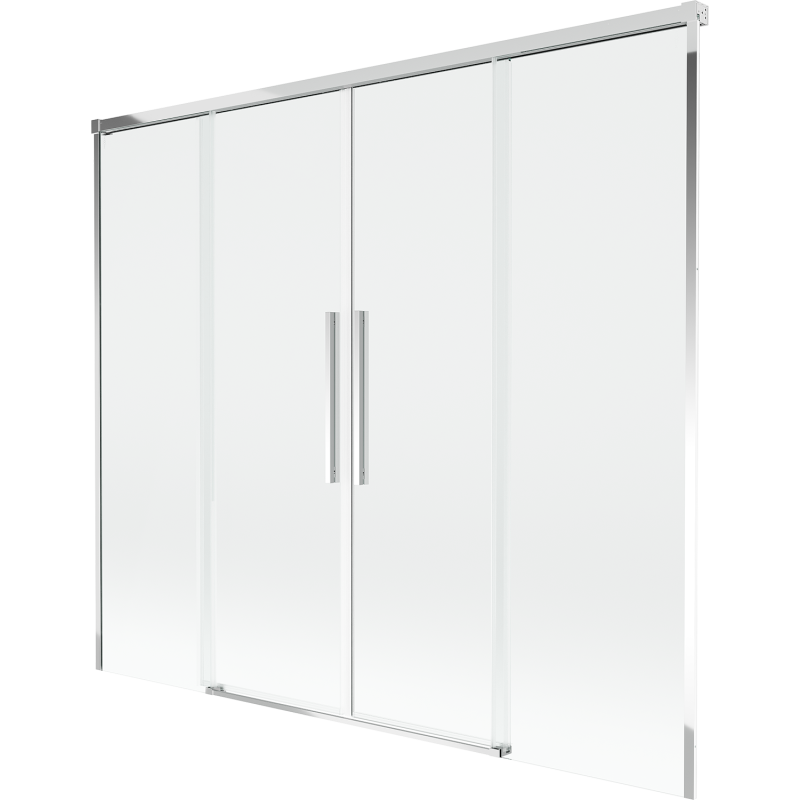 Mexen Rox paratia per vasca da bagno a 2 ante scorrevoli 170 x 150 cm, trasparente, cromato - 8C9-170-002-01-00