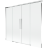 Mexen Rox parawan nawannowy 2-skrzydłowy rozsuwany 170 x 150 cm, transparent, chrom - 8C9-170-002-01-00