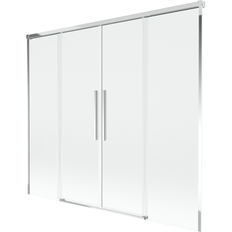 Mexen Rox parawan nawannowy 2-skrzydłowy rozsuwany 180 x 150 cm, transparent, chrom - 8C9-180-002-01-00
