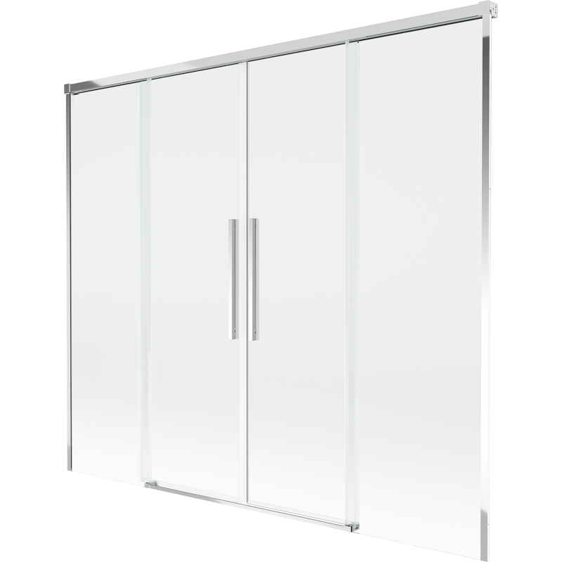Mexen Rox Duschabtrennung 2-flügelig verschiebbar 190 x 150 cm, transparent, Chrom - 8C9-190-002-01-00