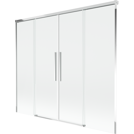 Mexen Rox Duschabtrennung 2-flügelig verschiebbar 190 x 150 cm, transparent, Chrom - 8C9-190-002-01-00