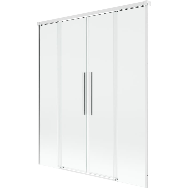 Mexen Rox paroi de baignoire à 2 volets coulissante 140 x 150 cm, transparent, blanc - 8C9-140-002-20-00