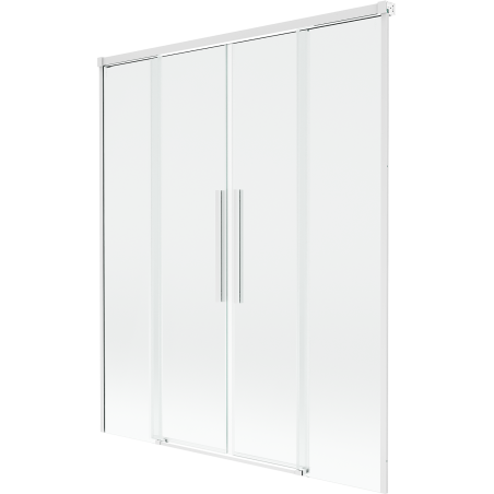 Mexen Rox paroi de baignoire à 2 volets coulissante 140 x 150 cm, transparent, blanc - 8C9-140-002-20-00