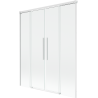 Mexen Rox Badewannenabtrennung, 2-flügelig, verschiebbar, 140 x 150 cm, transparent, weiß - 8C9-140-002-20-00