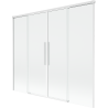 Mexen Rox parawan nawannowy 2-skrzydłowy rozsuwany 170 x 150 cm, transparent, biały - 8C9-170-002-20-00