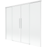 Mexen Rox parawan nawannowy 2-skrzydłowy rozsuwany 180 x 150 cm, transparent, biały - 8C9-180-002-20-00