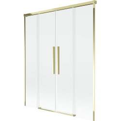 Mexen Rox 2-panel sliding bathtub screen 140 x 150 cm, transparent, gold - 8C9-140-002-50-00
