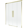 Mexen Rox 2-panel sliding shower screen 150 x 150 cm, transparent, gold - 8C9-150-002-50-00