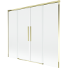 Mexen Rox mampara de baño de 2 hojas correderas 180 x 150 cm, transparente, dorado - 8C9-180-002-50-00