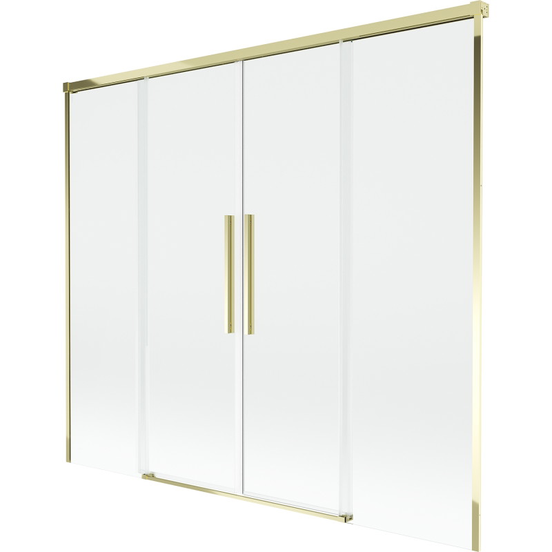 Mexen Rox paravan za kadu s 2 klizna krila 190 x 150 cm, proziran, zlatni - 8C9-190-002-50-00