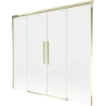Mexen Rox 2-wing Sliding Bathtub Screen 190 x 150 cm, Transparent, Gold - 8C9-190-002-50-00