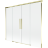 Mexen Rox divisória de banheira de 2 painéis deslizantes 190 x 150 cm, transparente, dourado - 8C9-190-002-50-00