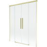 Mexen Rox 2-panel sliding shower screen 160 x 150 cm, transparent, brushed gold - 8C9-160-002-55-00