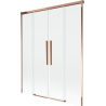 Mexen Rox tweedelige verschuifbare badwand 160 x 150 cm, transparant, roze goud - 8C9-160-002-60-00