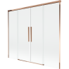 Mexen Rox zwei-flügelige, verschiebbare Badewannenwand 170 x 150 cm, transparent, Roségold - 8C9-170-002-60-00