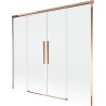 Mexen Rox dubbelvleugelige douchewand 180 x 150 cm, transparant, roze goud - 8C9-180-002-60-00