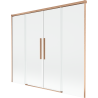 Mexen Rox 2-panel sliding shower screen 170 x 150 cm, transparent, brushed copper - 8C9-170-002-65-00