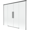 Mexen Rox 2-osaline liugklaasist vannipaneel 170 x 150 cm, läbipaistev, reljeefse gun gray viimistlusega - 8C9-170-002-66-00
