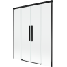 Mexen Rox Duschwand 2-flügelig verschiebbar 150 x 150 cm, transparent, schwarz - 8C9-150-002-70-00