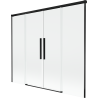 Mexen Rox 2-panel Sliding Bathtub Screen 180 x 150 cm, Transparent, Black - 8C9-180-002-70-00