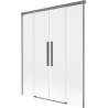 Mexen Rox parawan nawannowy 2-skrzydłowy rozsuwany 140 x 150 cm, transparent, gun metal - 8C9-140-002-95-00