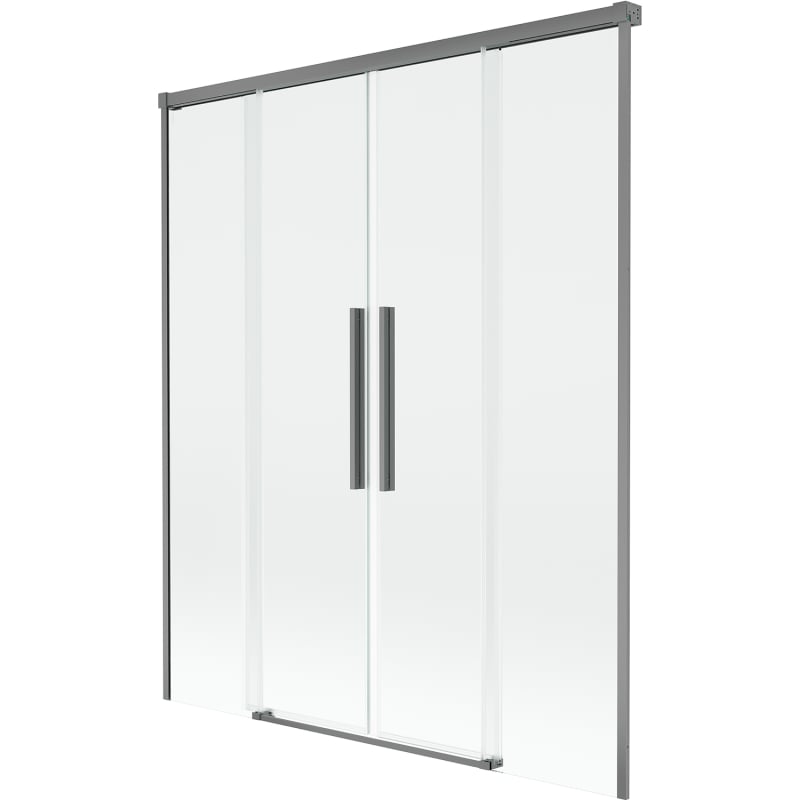 Mexen Rox klizni pregradni tuš 2-krilni klizni 160 x 150 cm, proziran, pištoljski metal - 8C9-160-002-95-00