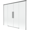 Mexen Rox parawan nawannowy 2-skrzydłowy rozsuwany 180 x 150 cm, transparent, gun metal - 8C9-180-002-95-00