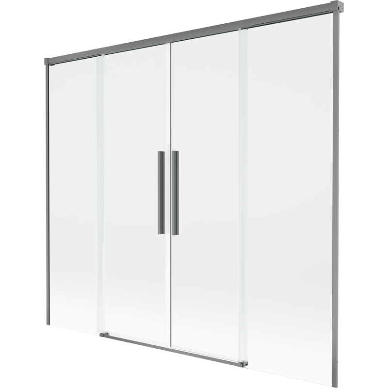 Mexen Rox 2-panel sliding shower screen 190 x 150 cm, transparent, gun metal - 8C9-190-002-95-00