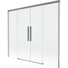 Mexen Rox Badewannenabtrennung 2-teilig verschiebbar 190 x 150 cm, transparent, Gun Metal - 8C9-190-002-95-00