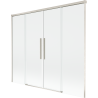 Mexen Rox Duschwand, 2-flügelig, verschiebbar 170 x 150 cm, transparent, gebürsteter Nickel - 8C9-170-002-97-00