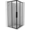 Mexen Rox Duo sliding shower cabin 80 x 80 cm, black frame, black - 8C2D-080-080-70-70