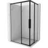 Mexen Rox Duo Sliding Shower Cabin 95 x 80 cm, Black Frame, Black - 8C2D-095-080-70-70