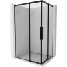 Mexen Rox Duo cabine de douche coulissante 100 x 80 cm, cadre noir, noir - 8C2D-100-080-70-70