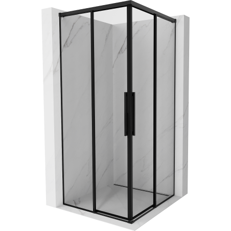 Mexen Rox Duo kabina prysznicowa rozsuwana 95 x 95 cm, czarna ramka, czarna - 8C2D-095-095-70-70